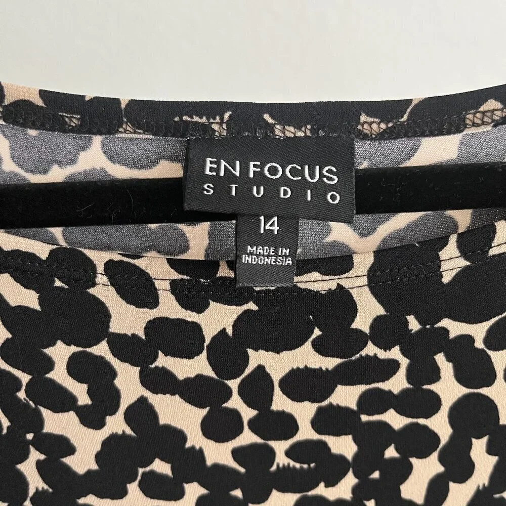 Enfocus Studio Leopard Print Ruched Waist Dress